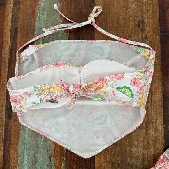 Victoria's Secret Floral Tie Handkerchief Halter & Tie Bottom Bikini Set Size XS - Picture 9 of 12